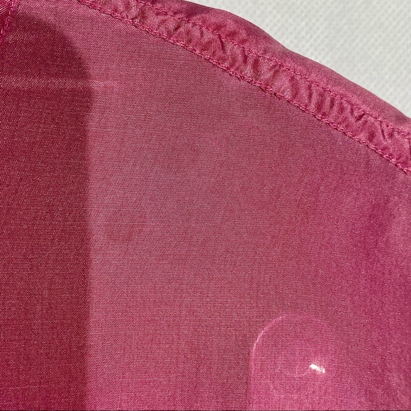 The Limited 100% Silk Pink Button Down Long Sleeve Blouse Medium - Picture 11 of 11